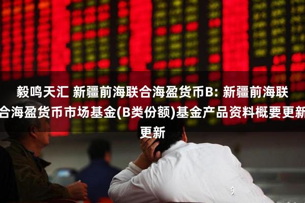 毅鸣天汇 新疆前海联合海盈货币B: 新疆前海联合海盈货币市场基金(B类份额)基金产品资料概要更新